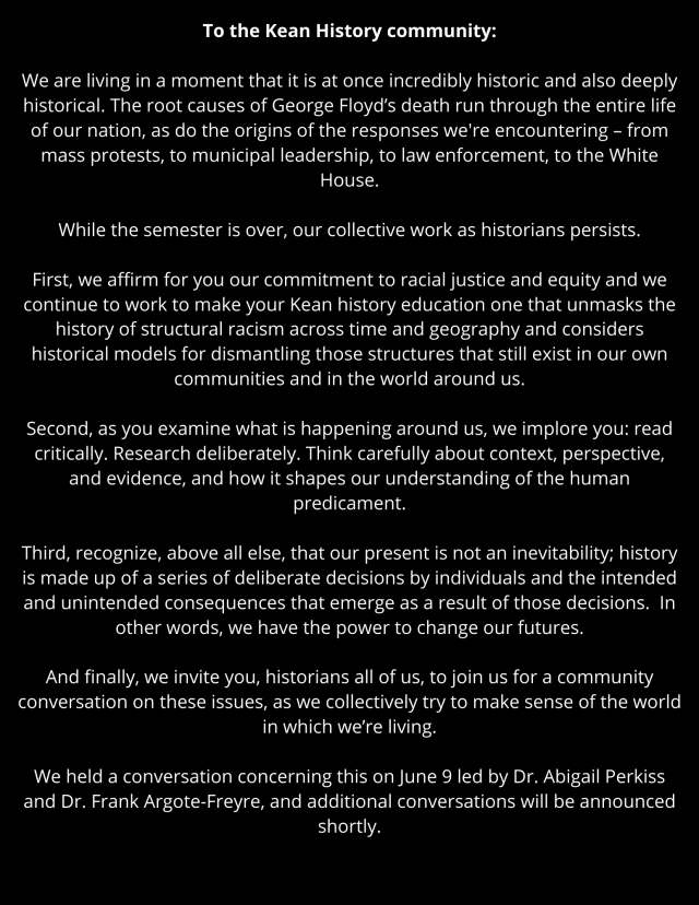 Department of History Kean University